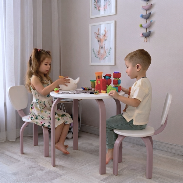 Dětská židlička Zukko Gekko Kids. Cappuccino / Bílá